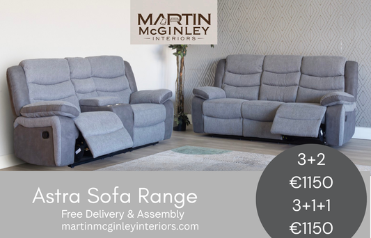 Astra Sofa Range 3+1+1 Grey