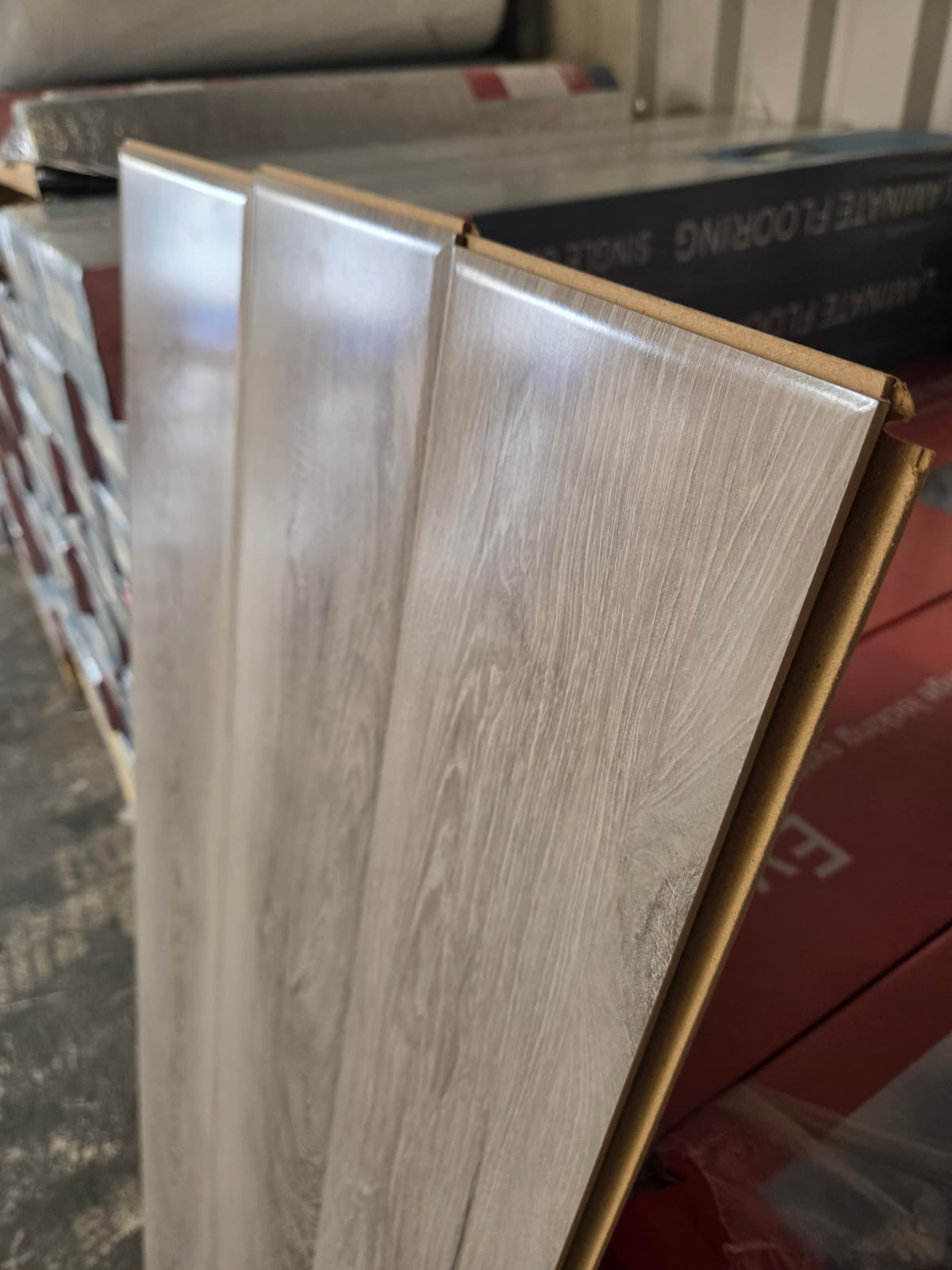 Seattle Grey 12mm High Gloss Laminated Flooring