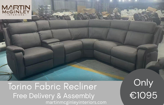 Torino Leather Corner Grey