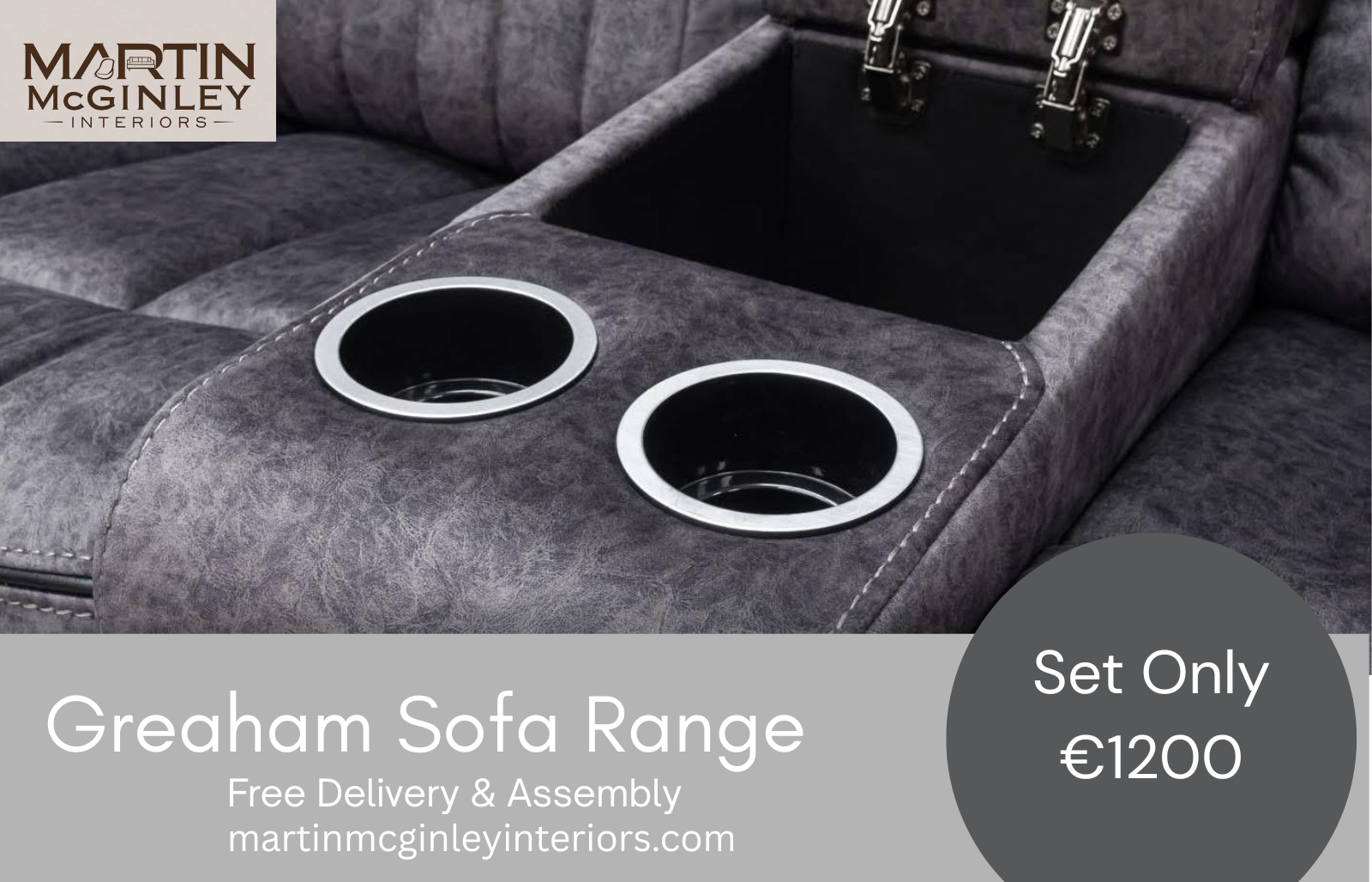 Gresham Sofa Range 3+1+1 Grey