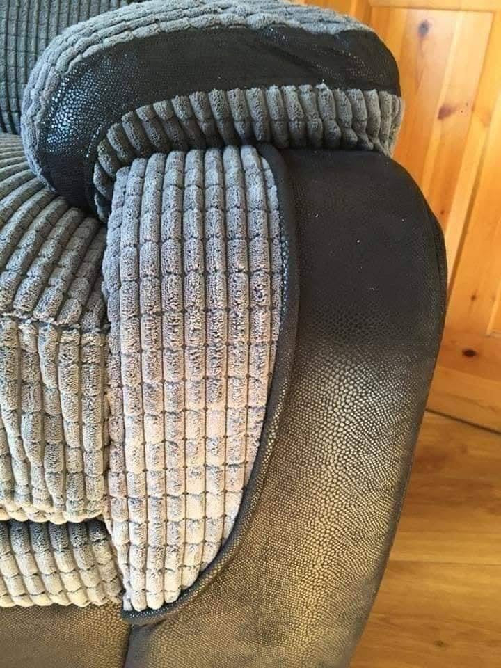 Tara Corduroy Fabric Sofa Sets 3+2 Grey