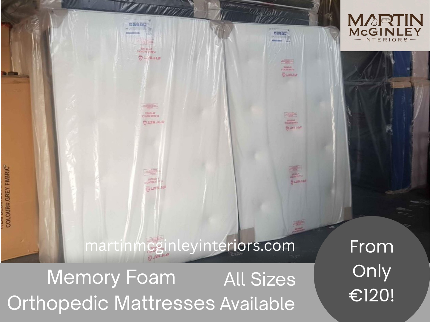 Memory Foam Orthopedic 1500 Pocket Spring Mattresses