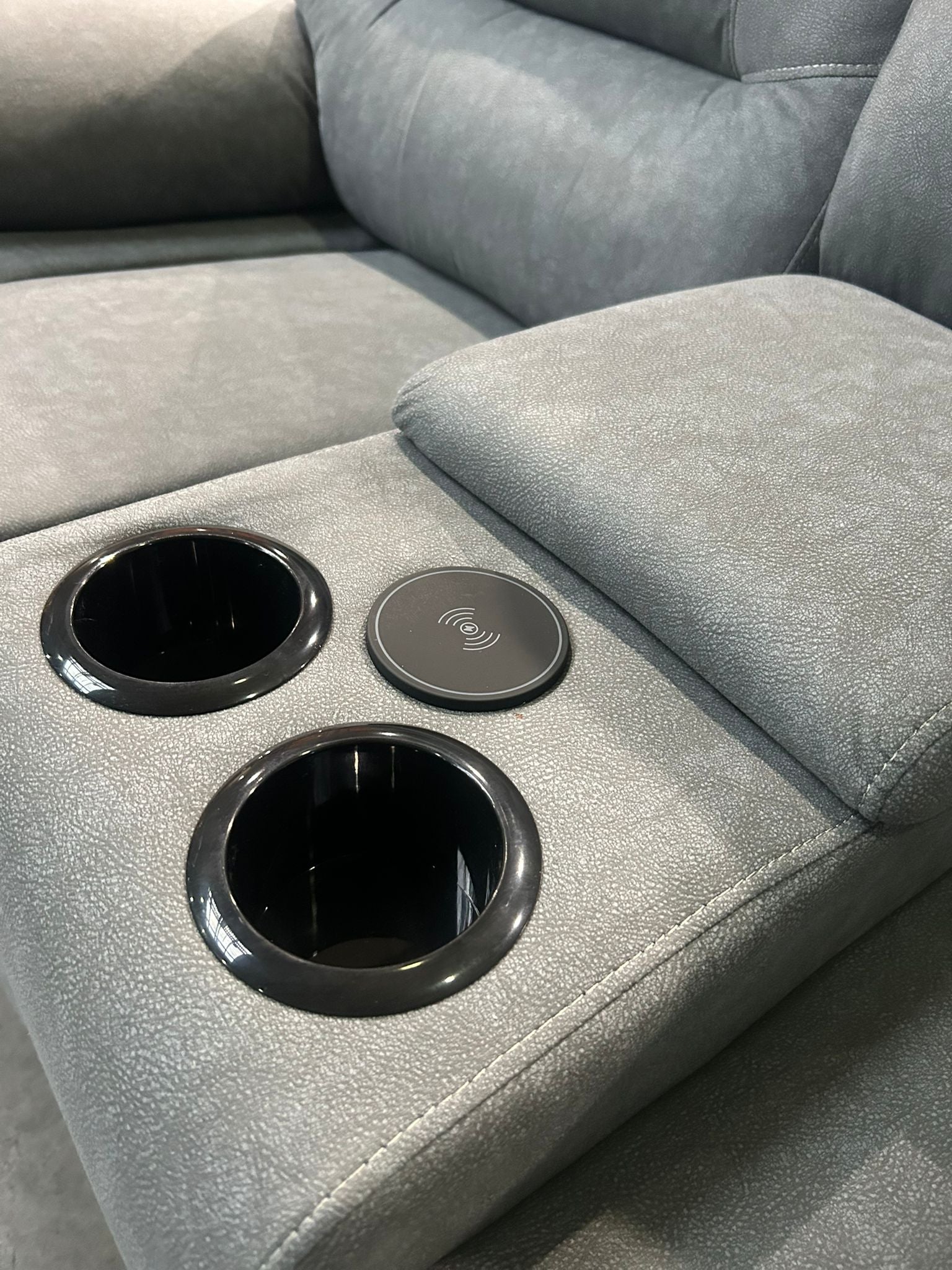 Zenia Electrical Grey Fabric Recliner
