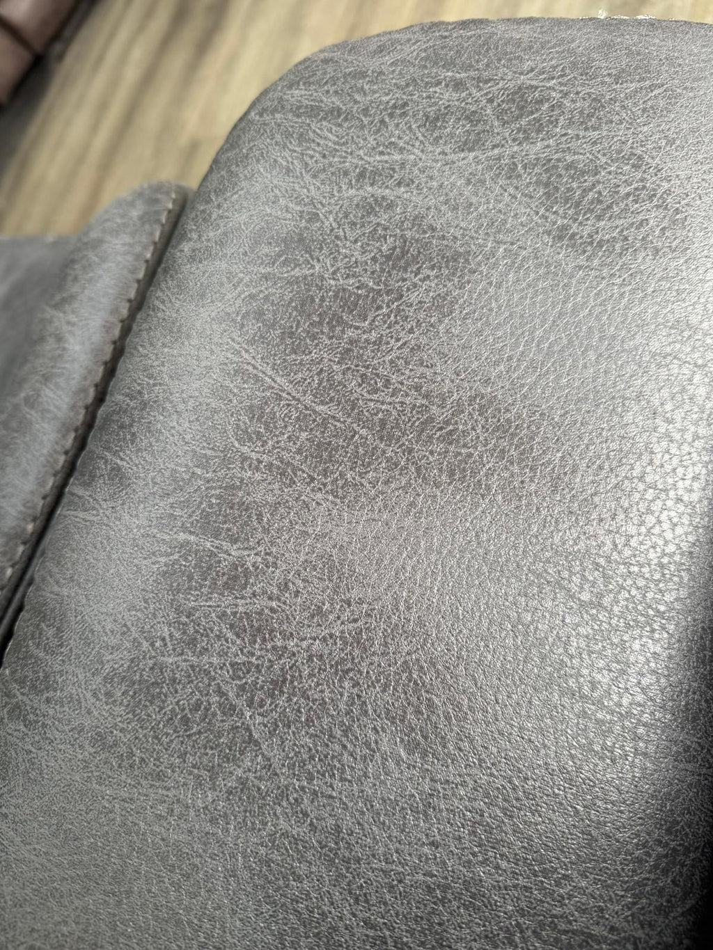 Valencia Grey Suede Fabric Recliner
