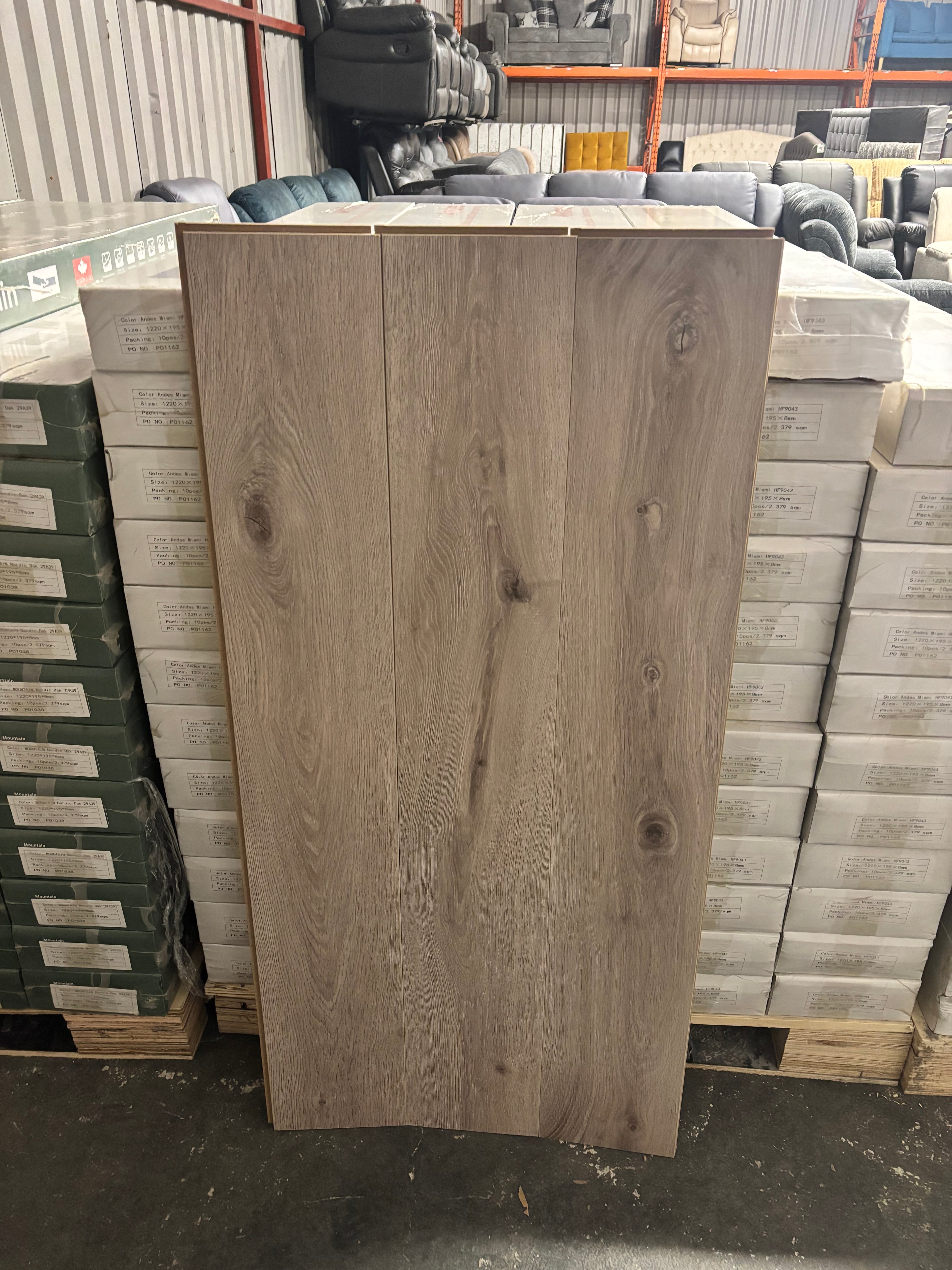 Mountain Irish Grey Laminated Flooring 8mm