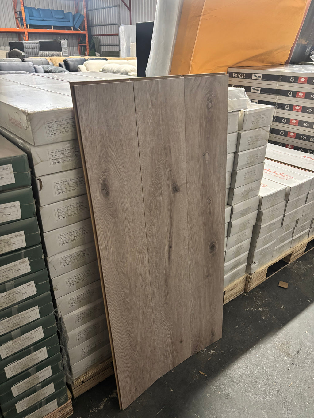 Mountain Irish Grey Laminated Flooring 8mm