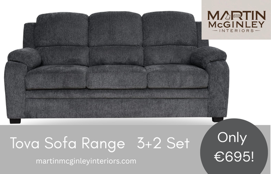 Tova Grey Sofa Range 3+2