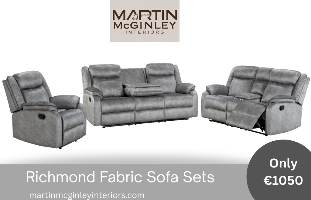Richmond Sofa Range 3+2 Grey Fabric
