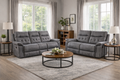 Valencia Grey Suede Fabric Recliner