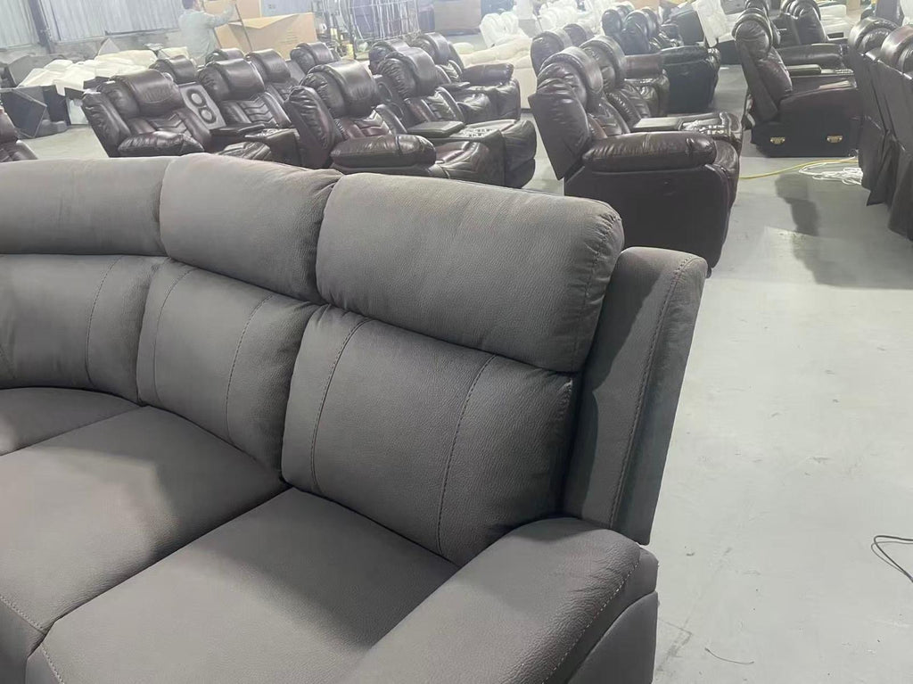 Torino Leather Corner Dark Grey