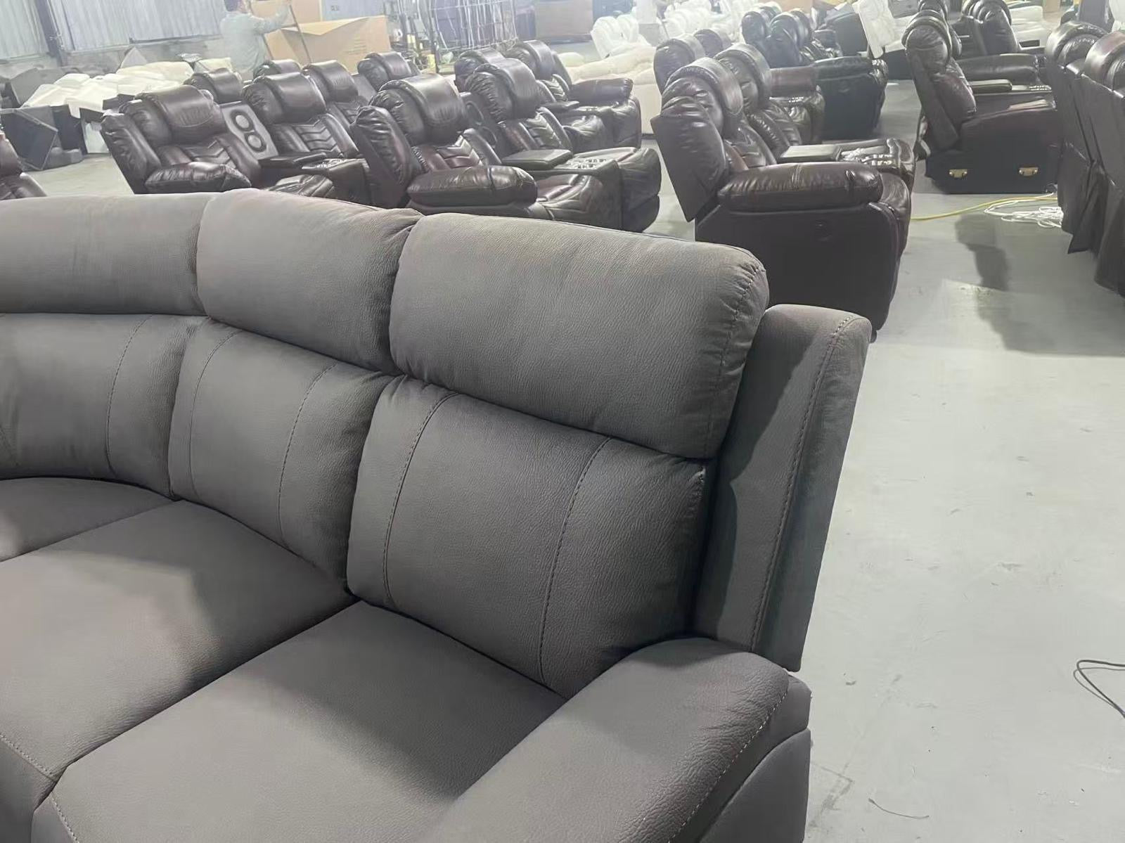 Torino Leather Corner Dark Grey