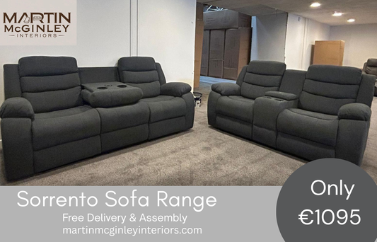 Sorrento Fabric 3+2 Electrical Recliner Grey