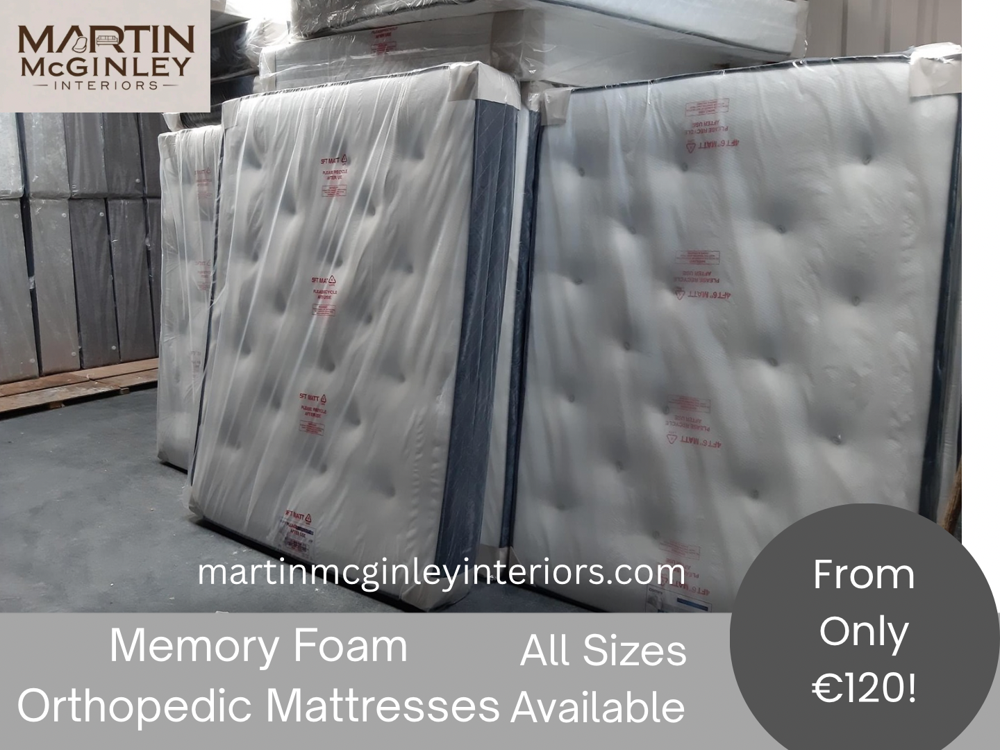 Memory Foam Orthopedic 1500 Pocket Spring Mattresses