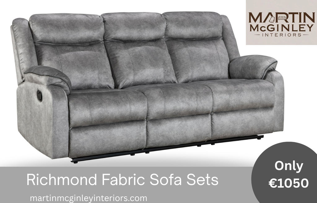 Richmond Sofa Range 3+2 Grey Fabric