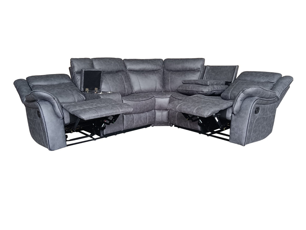 Bruno Grey Fabric Corner Sofa Range