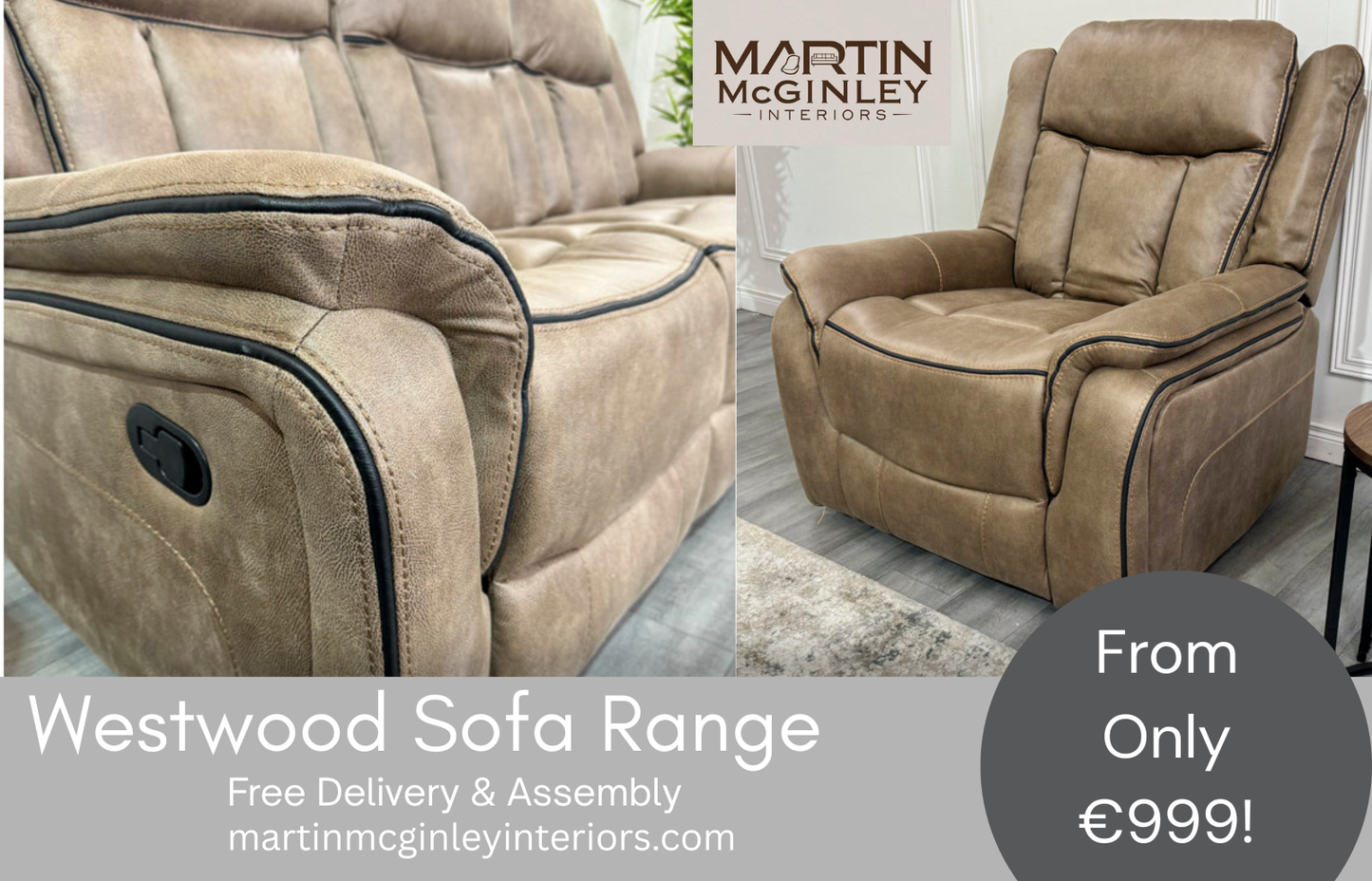 Westwood Sofa Range 3+2 Sand