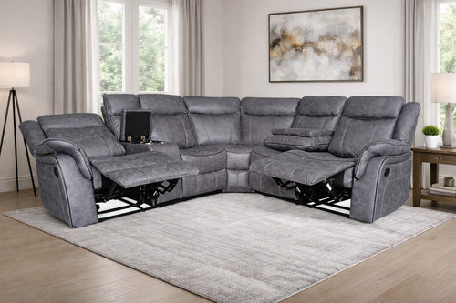 Bruno Grey Fabric Corner Sofa Range