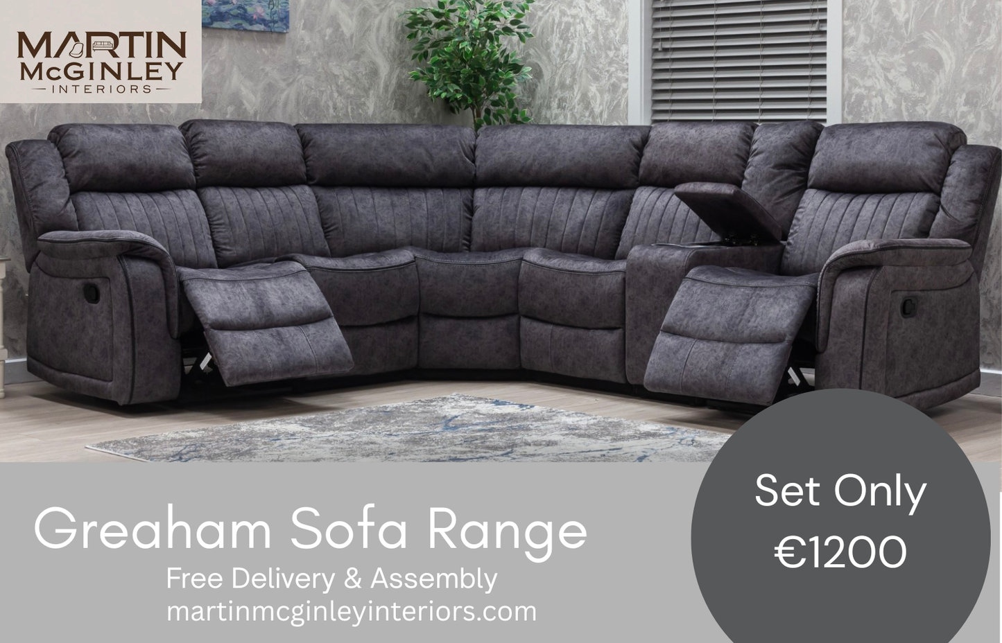 Gresham Sofa Range Corner Grey