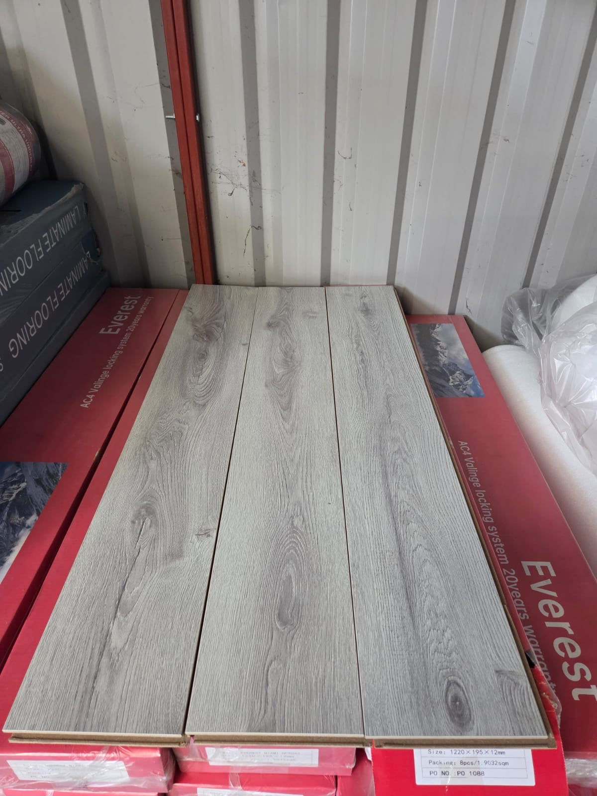 Miami Grey Matt 12mm Laminated Flooring