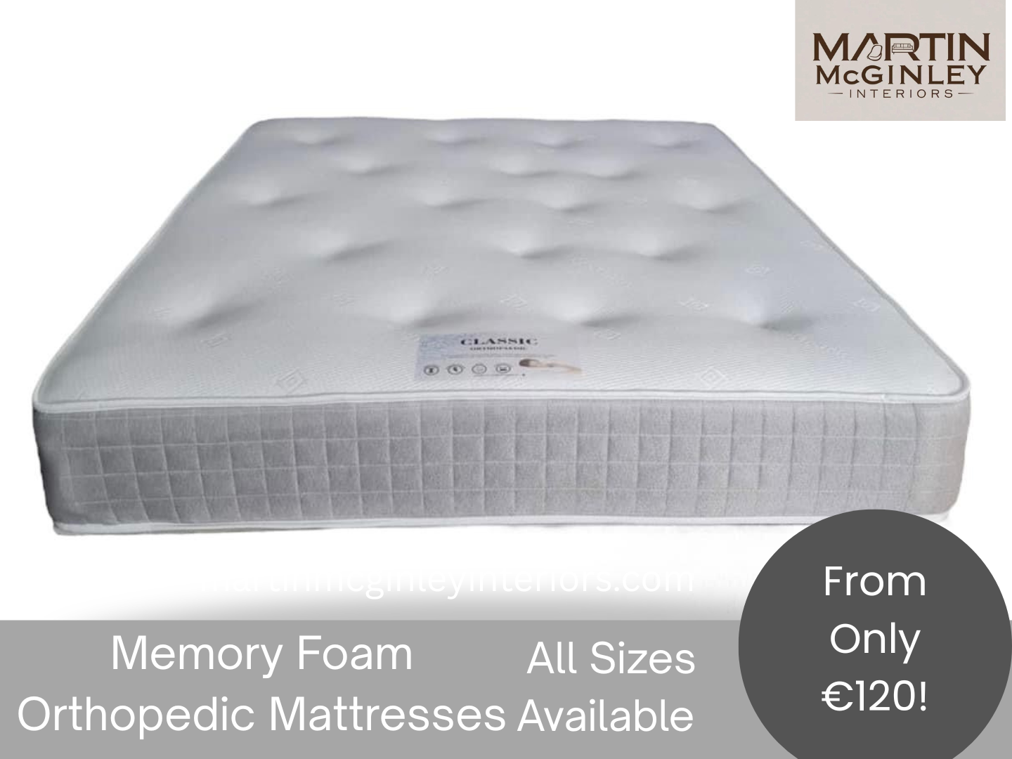 Memory Foam Orthopedic 1500 Pocket Spring Mattresses