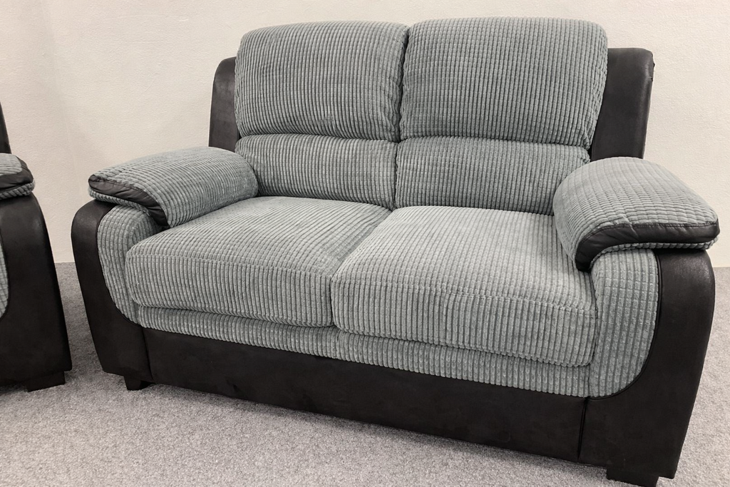 Tara Corduroy Fabric Sofa Sets 3+2 Grey