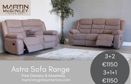 Astra Sofa Range 3+2 Biscuit