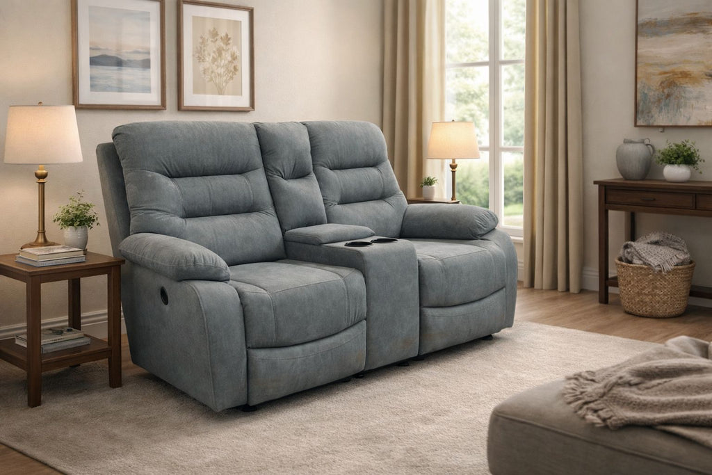 Zenia Grey Fabric Electrical Recliner