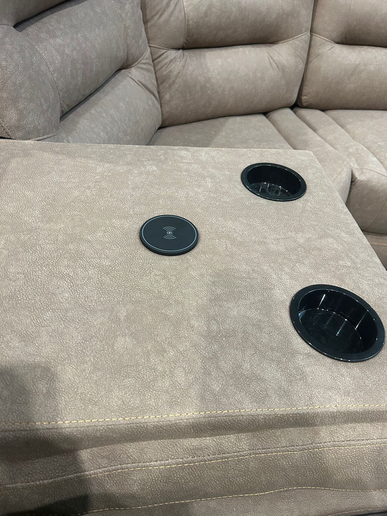 Zenia Brown Electrical Fabric Recliner