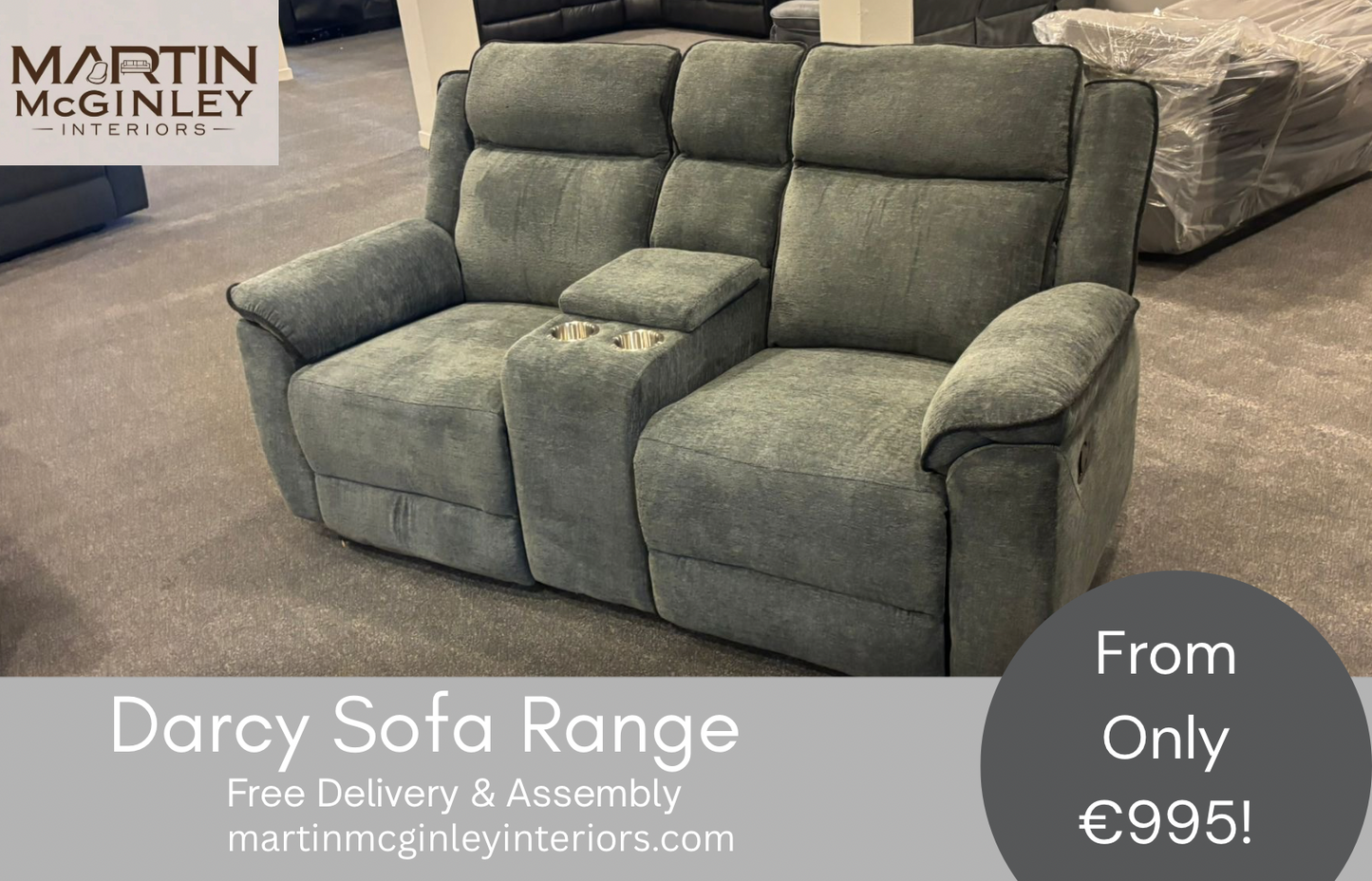 Darcy Sofa Range 3+2 Grey