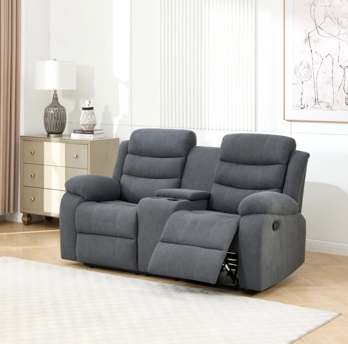 Sorrento Grey Fabric Recliner
