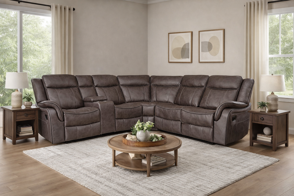 Bruno Espresso Colour Fabric Corner Sofa Range