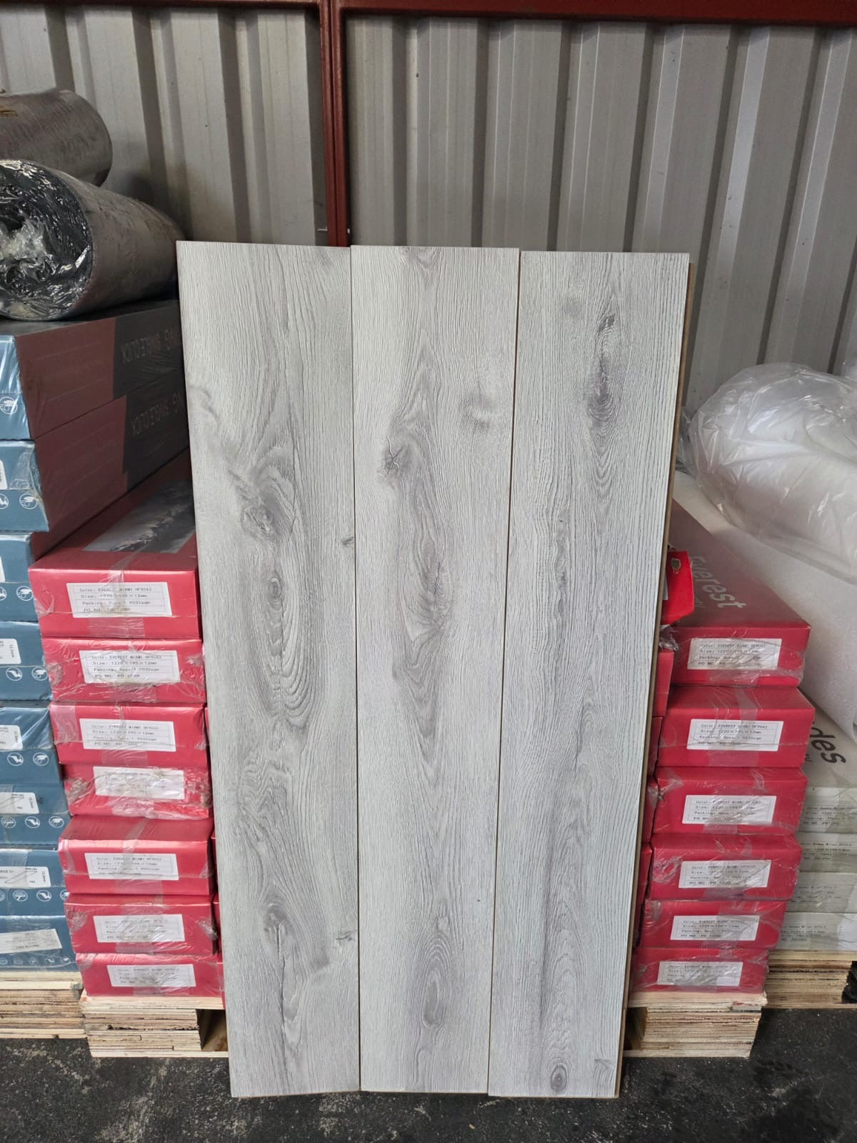 Miami Grey Matt 12mm Laminated Flooring