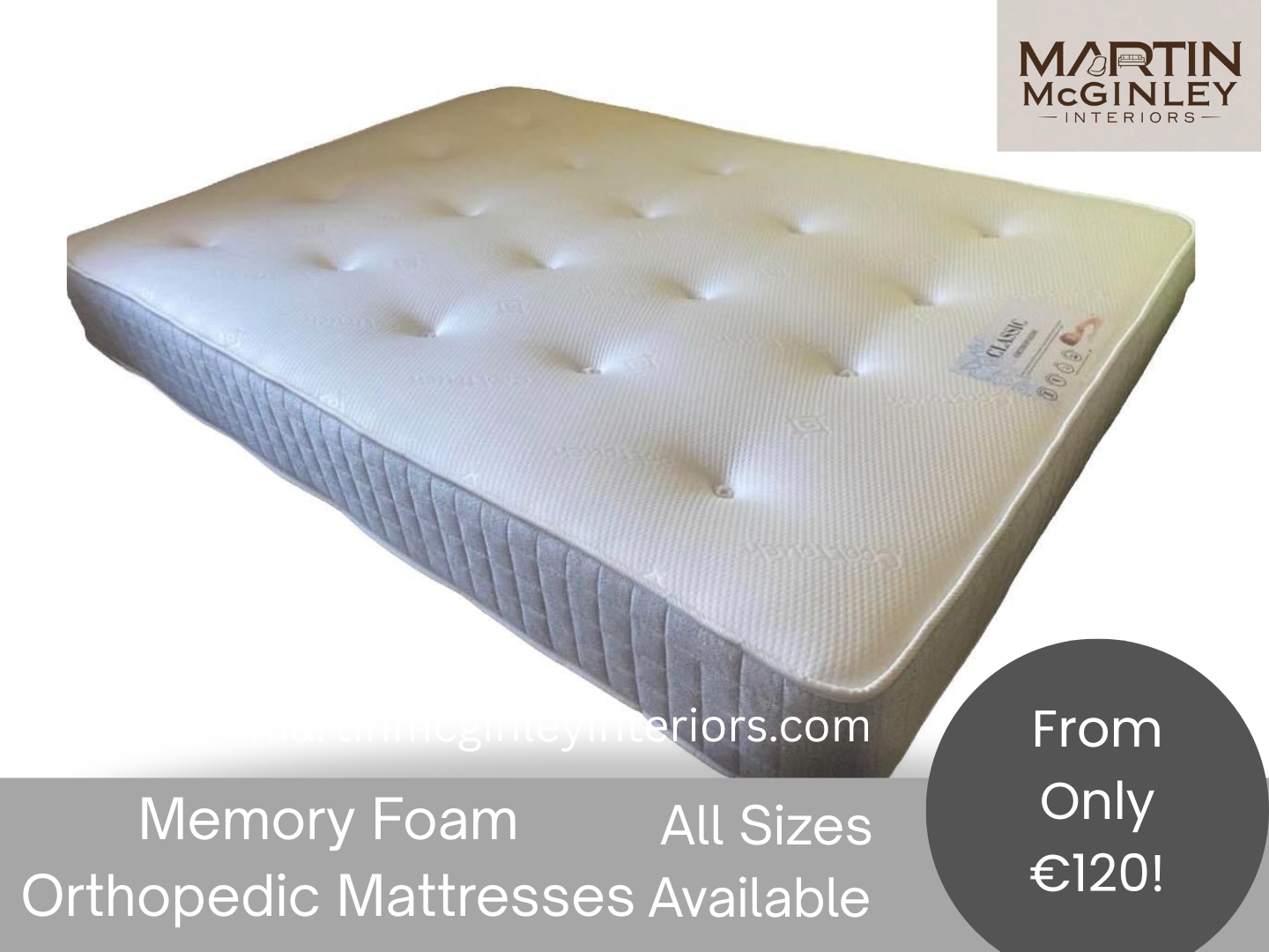 Memory Foam Orthopedic 1500 Pocket Spring Mattresses