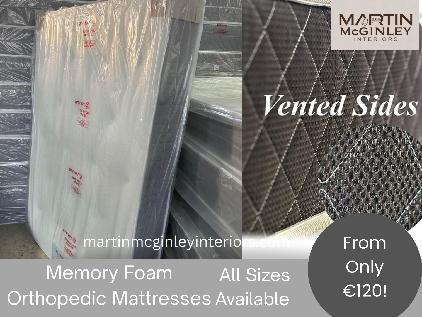 Memory Foam Orthopedic 1500 Pocket Spring Mattresses