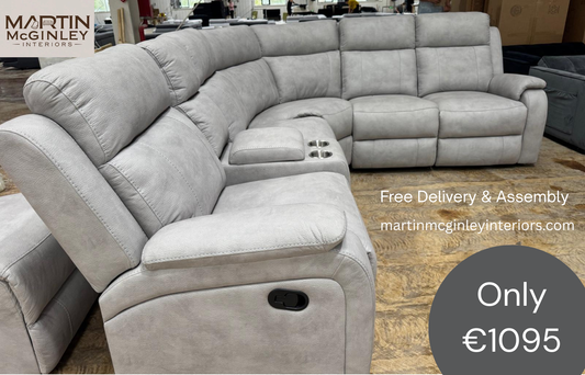 Torino Leather Corner Grey