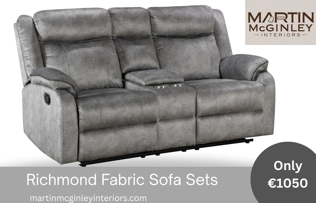 Richmond Sofa Range 3+2 Grey Fabric