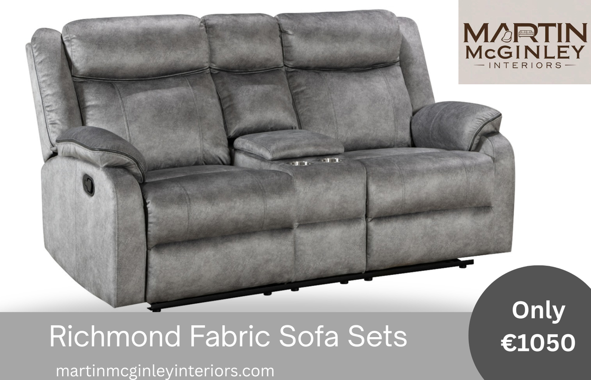 Richmond Sofa Range 3+2 Grey Fabric