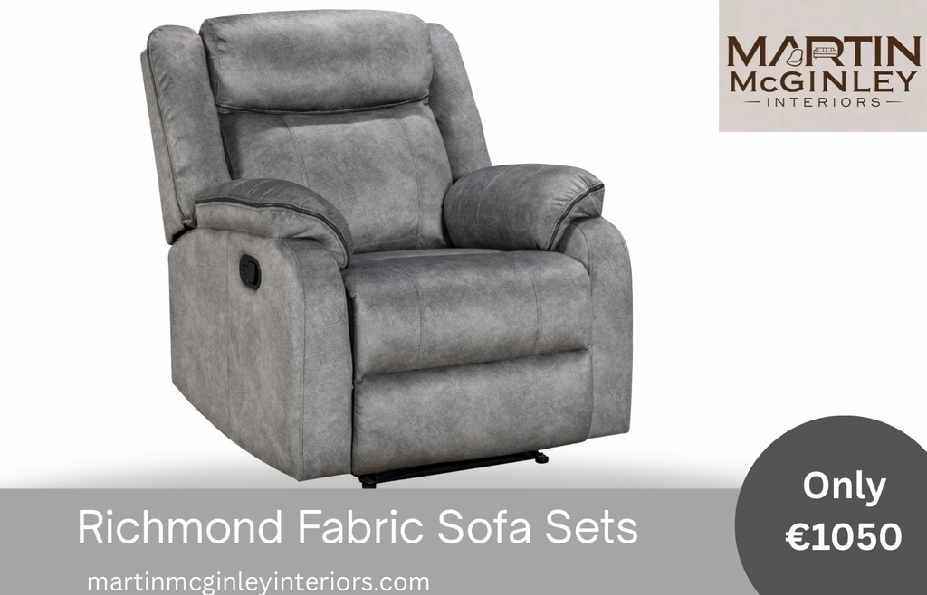 Richmond Sofa Range 3+2 Grey Fabric