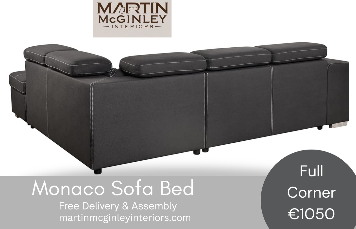 Monaco Sofa Bed Corner Sofa Range Grey