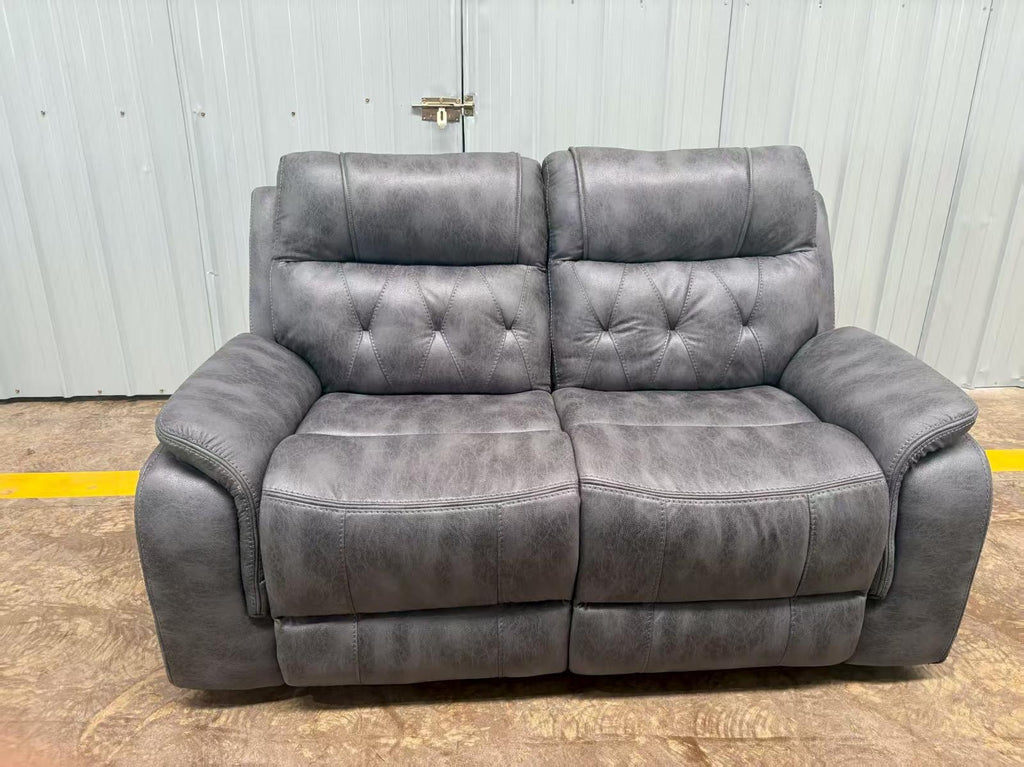 Valencia Grey Suede Fabric Recliner