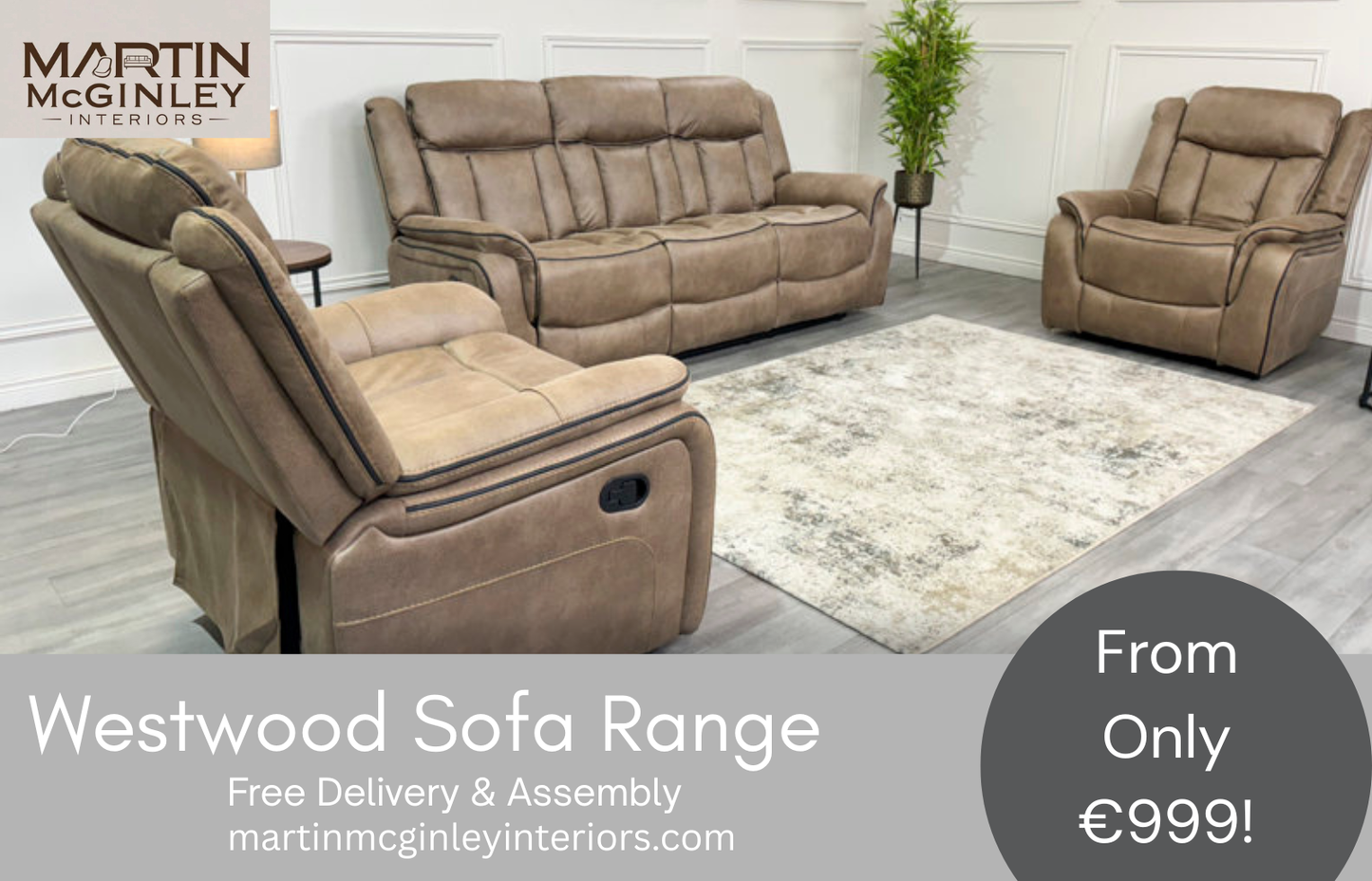 Westwood Sofa Range 3+2 Sand