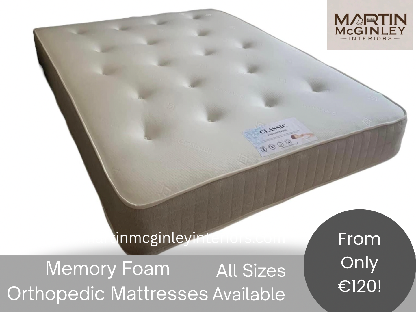 Memory Foam Orthopedic 1500 Pocket Spring Mattresses