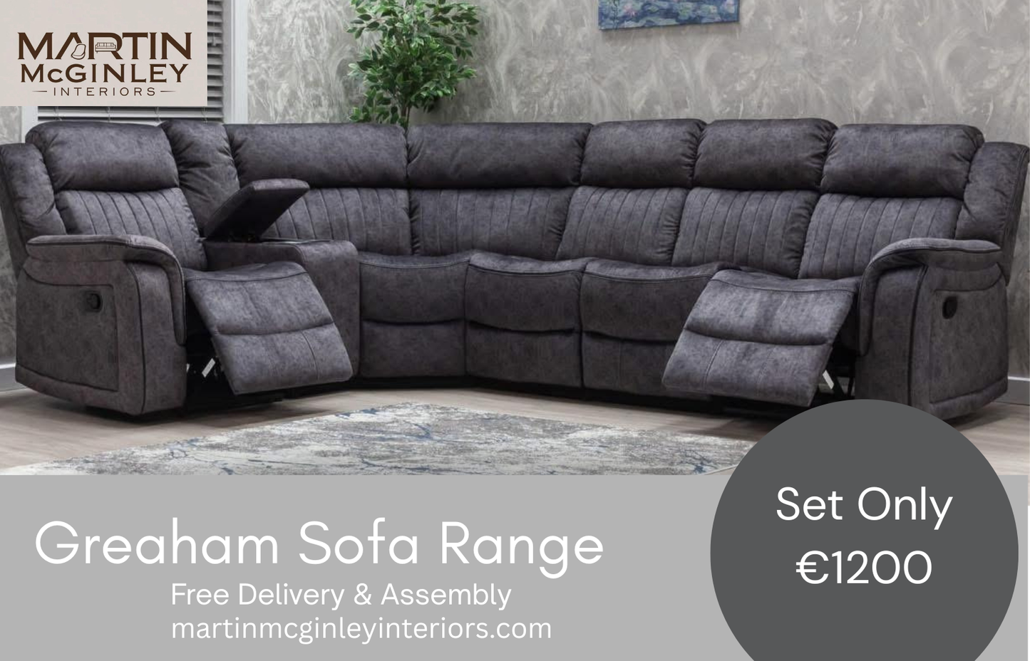 Gresham Sofa Range Corner Grey