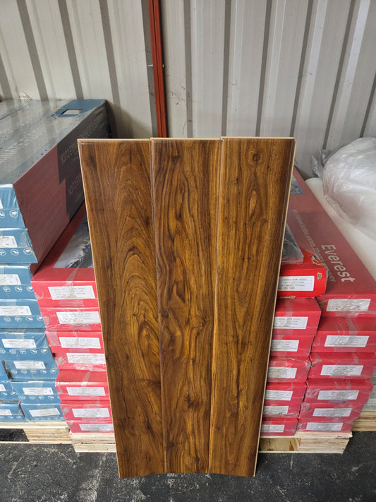 Calgary Wallnut 12mm High Gloss Laminated Flooring